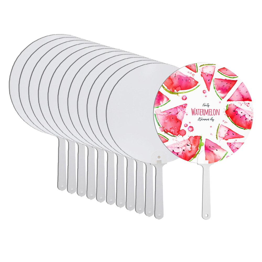 Sublimation PET Hand Fans Double-Sided Printable Blank Handheld Fans DIY Craft Fan for Home,Promotions, Advertising