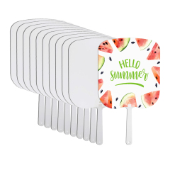 Sublimation PET Hand Fans Double-Sided Printable Blank Handheld Fans DIY Craft Fan for Home,Promotions, Advertising