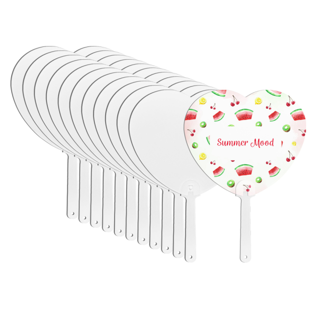 Sublimation PET Hand Fans Double-Sided Printable Blank Handheld Fans DIY Craft Fan for Home,Promotions, Advertising