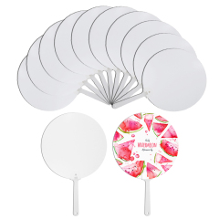 Sublimation PET Hand Fans Double-Sided Printable Blank Handheld Fans DIY Craft Fan for Home,Promotions, Advertising