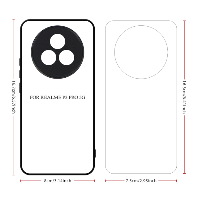 Sublimation Phone Cases for Realme 13 Pro 5G,Realme14 Pro 5G,14 Pro+ 5G,Realme P3 Pro 5G Heat Transfer 2D TPU Phone Back Cover With Aluminum Sheet For DIY Customization.