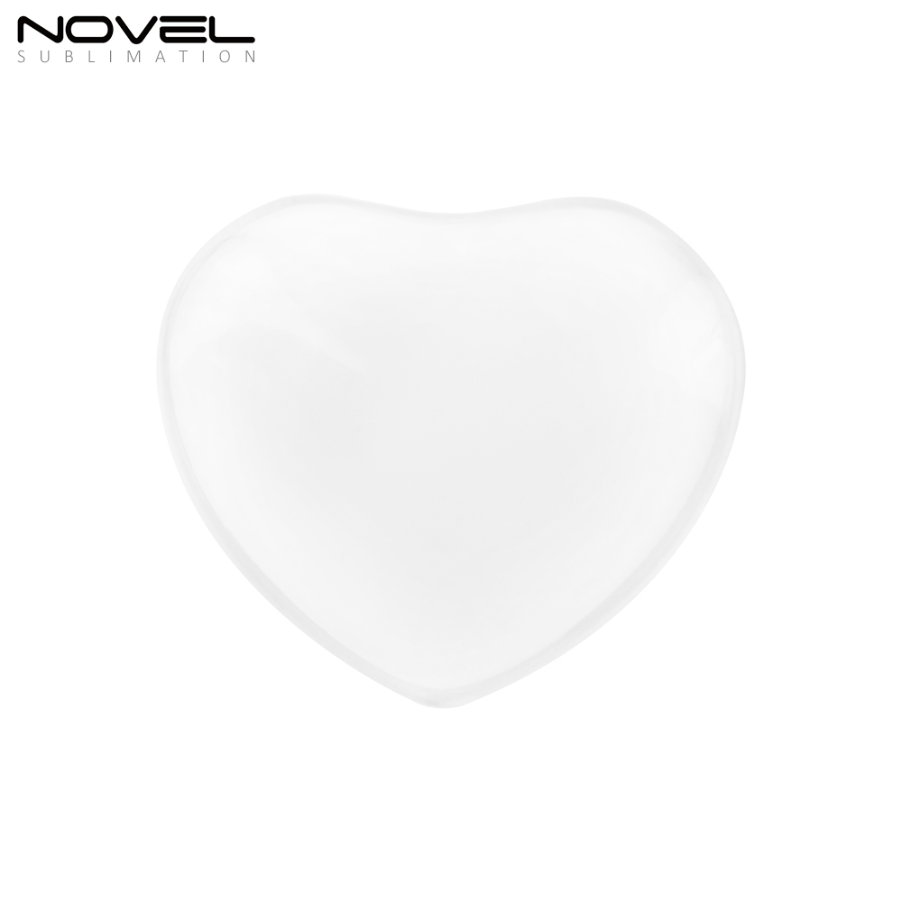 Sublimation Blank Glass Crystal Fridge Magnets-Round/Square/Rectangle/Heart Custom Heat Transfer Crystal Glass  Magnet