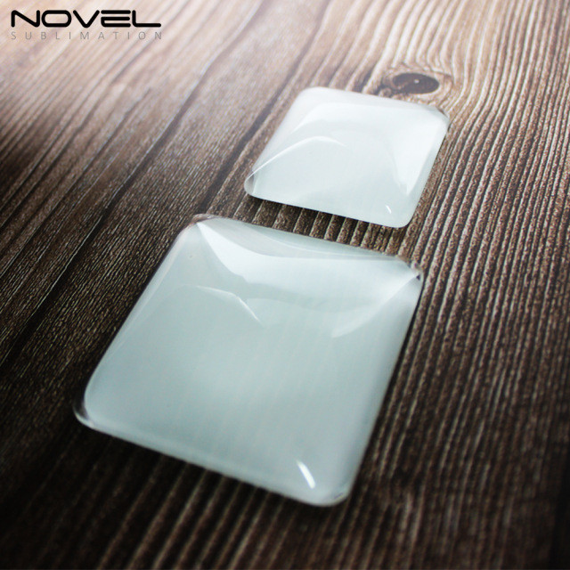 Sublimation Blank Glass Crystal Fridge Magnets-Round/Square/Rectangle/Heart Custom Heat Transfer Crystal Glass Fridge Magnet