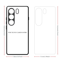For Tecno Spark 30,Tecno Spark 30 5G,Spark 20 Pro+,Tecno Camon 30,Tecno Camon 40 Sublimation 2D TPU Phone Case Cover With Aluminum Insert