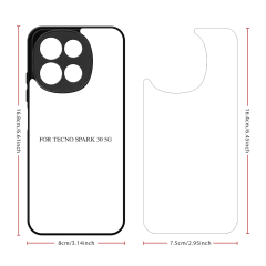 For Tecno Spark 30,Tecno Spark 30 5G,Spark 20 Pro+,Tecno Camon 30,Tecno Camon 40 Sublimation 2D TPU Phone Case Cover With Aluminum Insert