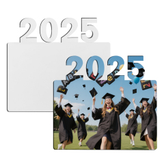 Sublimation 17 Styles MDF Grad 2025 Photo Frame/Keyring Crafts Sublimation Blanks Photo Frame for Graduation Series Custom MDF Keychain Frame