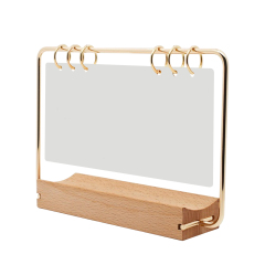 Sublimation PET Calendar Creative Wooden Bottom Blank PET Double-sided Printing Heat Transfer Desk Calendar Photo Frame Stand