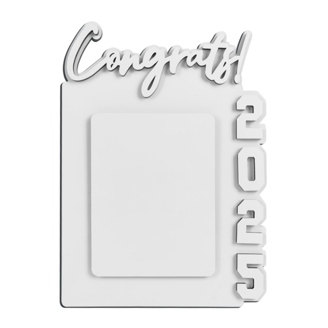 Sublimation 17 Styles MDF Grad 2025 Photo Frame/Keyring Crafts Sublimation Blanks Photo Frame for Graduation Series Custom MDF Keychain Frame