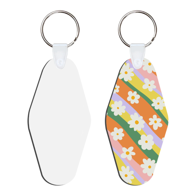 Sublimation MDF Double Sided Print Keyring DIY Personalized MDF Keychains for Branding & Events
