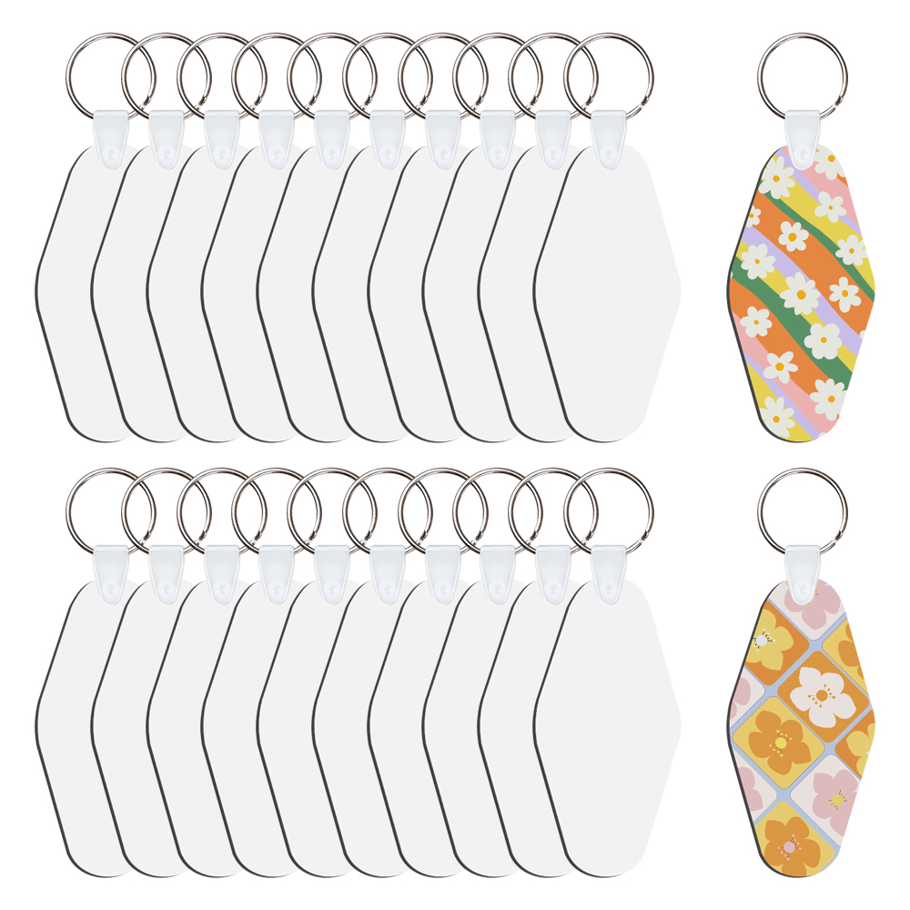 Sublimation MDF Double Sided Print Keyring DIY Personalized MDF Keychains for Branding & Events Diamond, bottle, helmet, T-shirt Shape