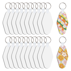 Sublimation MDF Double Sided Print Keyring DIY Personalized MDF Keychains for Branding & Events