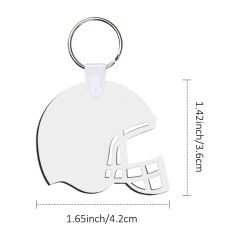 Sublimation MDF Double Sided Print Keyring DIY Personalized MDF Keychains for Branding & Events Diamond, bottle, helmet, T-shirt Shape