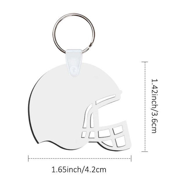 Sublimation MDF Double Sided Print Keyring DIY Personalized MDF Keychains for Branding & Events Diamond, bottle, helmet, T-shirt Shape