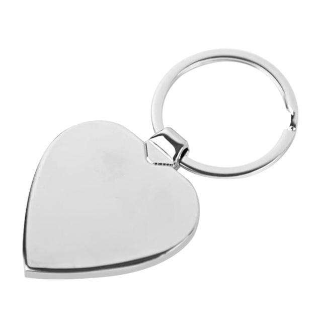 Sublimation Metal Keychains Blank Printable Keyring Heat Press DIY Personalized for Branding & Events Circle, Heart, Rectangle Shape