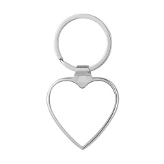 Sublimation Metal Keychains Blank Printable Keyring Heat Press DIY Personalized for Branding & Events Circle, Heart, Rectangle Shape