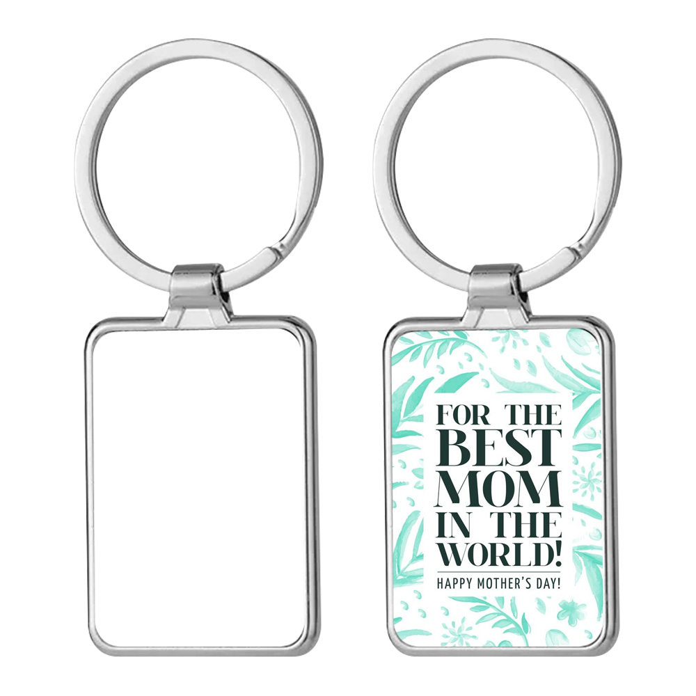Sublimation Metal Keychains Blank Printable Keyring Heat Press DIY Personalized for Branding & Events Circle, Heart, Rectangle Shape