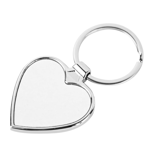 Sublimation Metal Keychains Blank Printable Keyring Heat Press DIY Personalized for Branding & Events Circle, Heart, Rectangle Shape