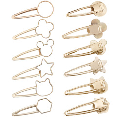 Sublimation Blank Metal Hairpin DIY Custom Design Printable Hair accessories Heat Transfer Small Gift with Multiple Shapes