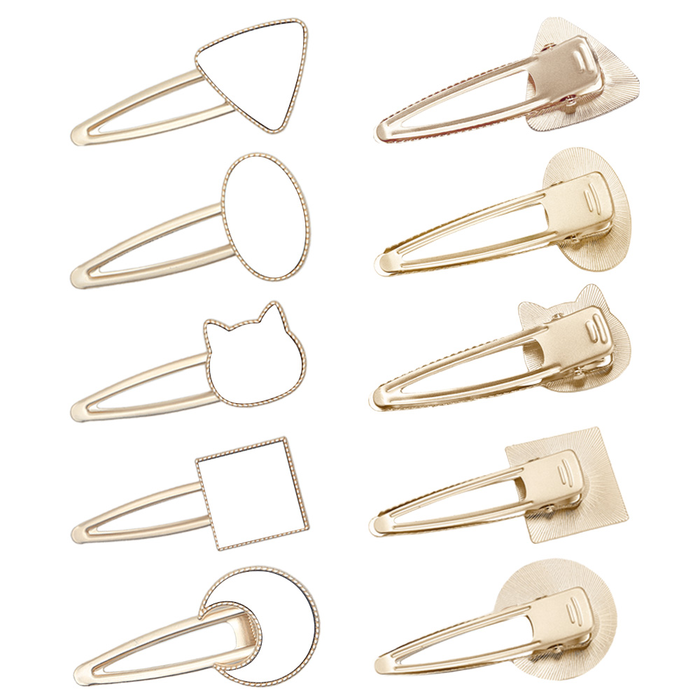 Sublimation Blank Metal Hairpin DIY Custom Design Printable Hair accessories Heat Transfer Small Gift with Multiple Shapes