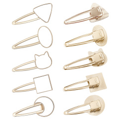 Sublimation Blank Metal Hairpin DIY Custom Design Printable Hair accessories Heat Transfer Small Gift with Multiple Shapes