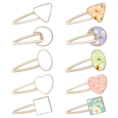 Sublimation Blank Metal Hairpin DIY Custom Design Printable Hair accessories Heat Transfer Small Gift with Multiple Shapes
