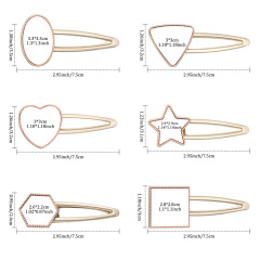 Sublimation Blank Metal Hairpin DIY Custom Design Printable Hair accessories Heat Transfer Small Gift with Multiple Shapes