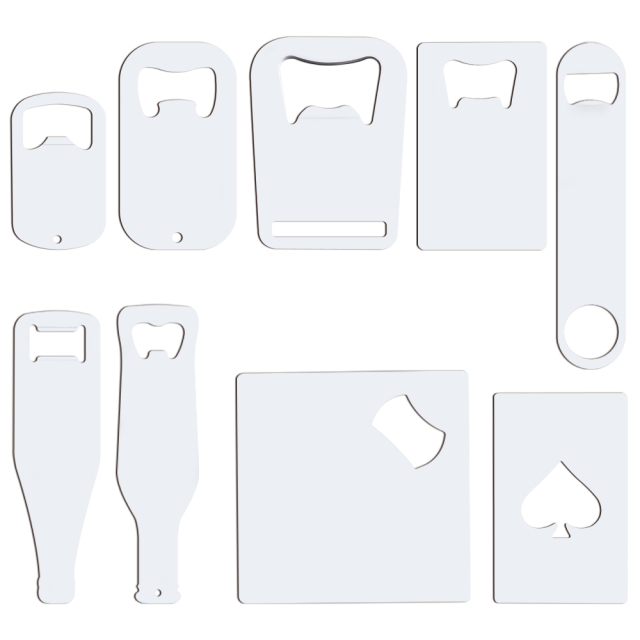 Sublimation Blank Metal Bottle Openers DIY Custom Design Double-Sided Printable Bottle Opener Heat Transfer for Party, Events with Multiple Shapes