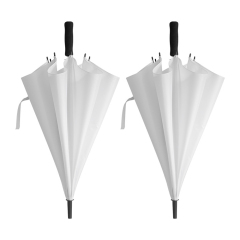 Sublimation Blank Umbrella White DIY Custom Design Printable Advertisement Brand Umbrella Heat Transfer Umbrella for Rain