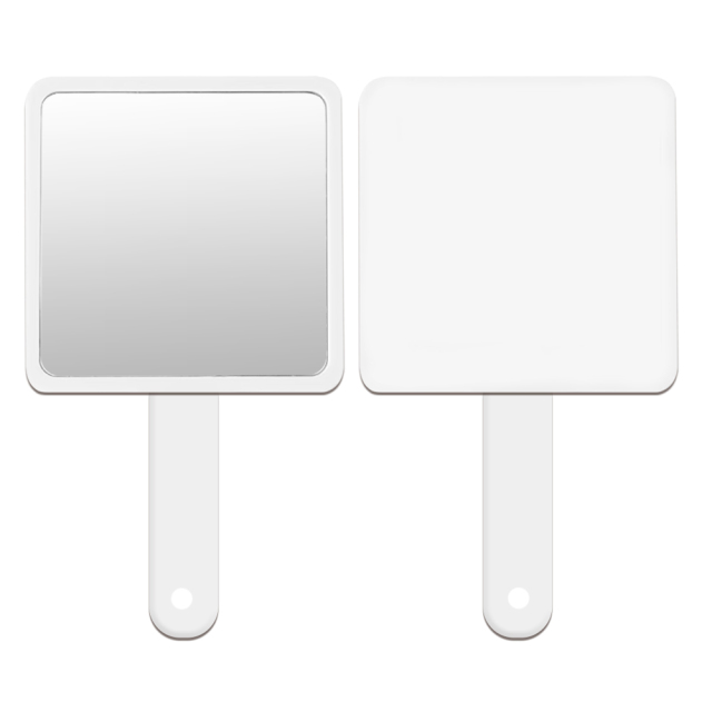 Sublimation 2in1 Handheld Mirror with Comb DIY Customized Removable Hidden Comb Portable Heat Transfer Macaron Colors Small Gift for Girls and Women