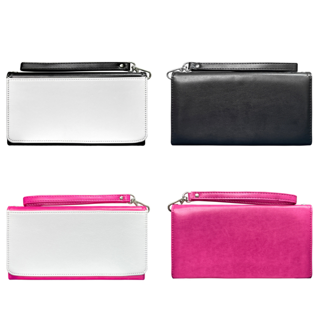 Sublimation PU Leather Women's Wallet Heat Transfer DIY Personalized Single-Sided Printing Portable Wallet with Removable Wrist Strap