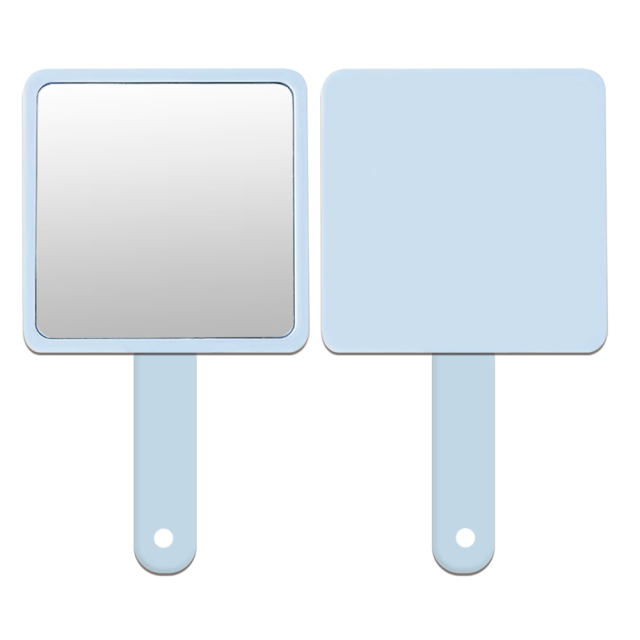 Sublimation 2in1 Handheld Mirror with Comb DIY Customized Removable Hidden Comb Portable Heat Transfer Macaron Colors Small Gift for Girls and Women