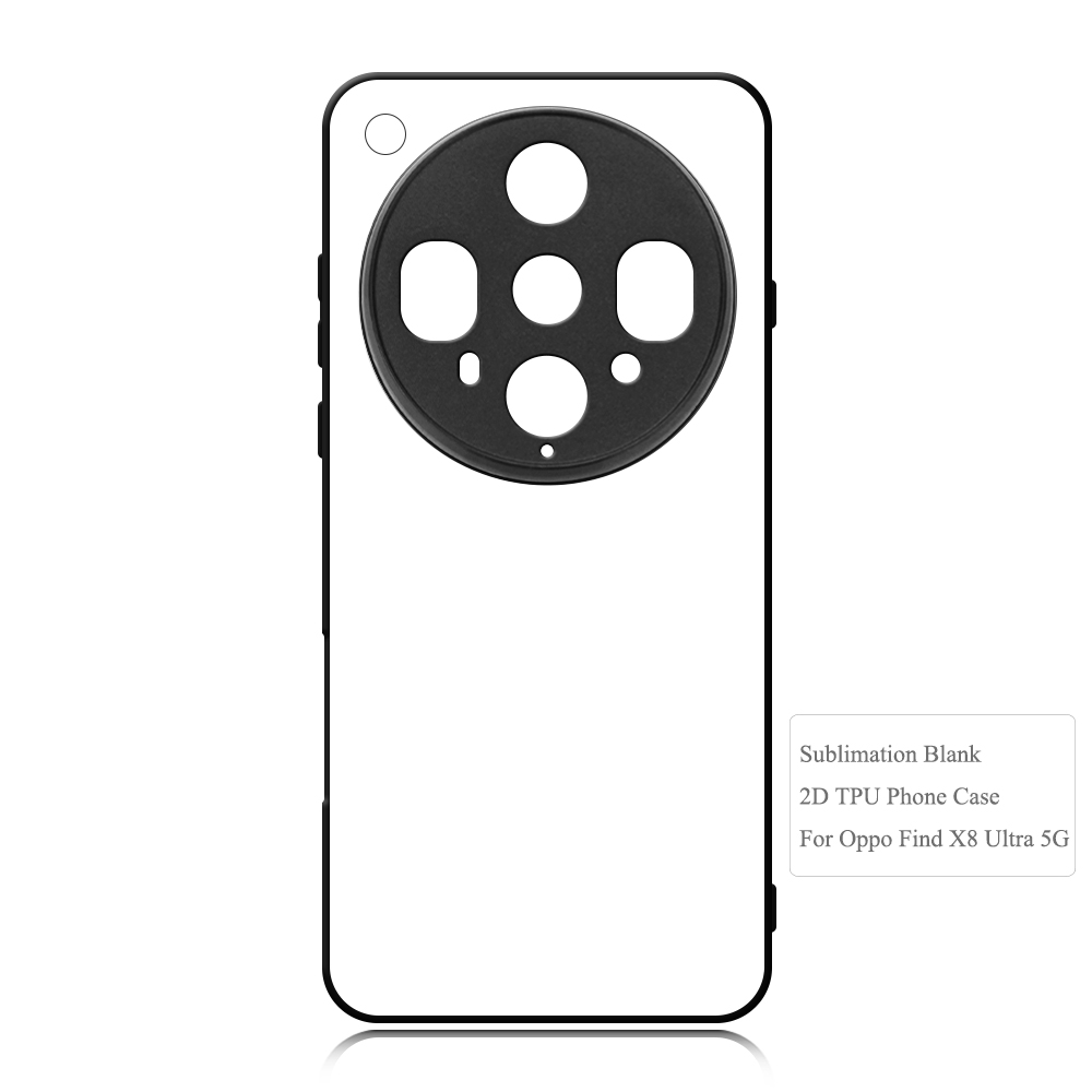 Sublimation Phone Case for Oppo Find X8S 5G, Find X8 Ultra 5G Sublimation Blank 2D TPU Phone Case With Aluminum Insert