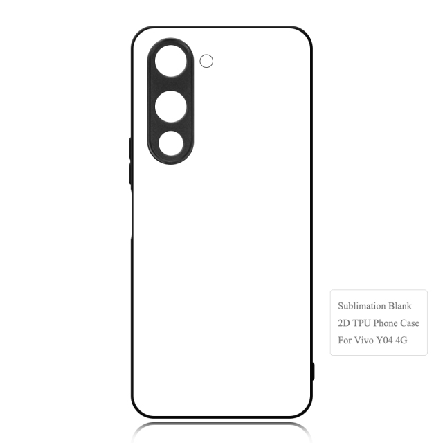 New Arrival Sublimation 2D TPU Phone Case for Vivo Y04 4G Personalized Phone Cover with Aluminum Insert