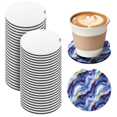 Sublimation Coasters DIY Heat Press Neoprene Cup Pad Blank Coaster Dye Car Coasters High-quality Car Accessory for Drinks