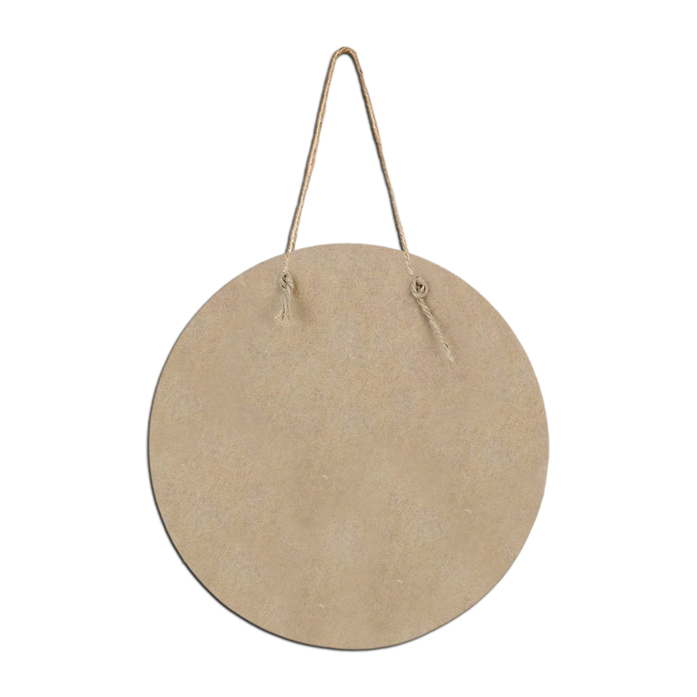 Sublimation MDF Round Door Hanging Blank White Welcome Decoration with Strap Single-sided Heat Press Printable
