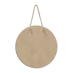 Sublimation MDF Round Door Hanging Blank White Welcome Decoration with Strap Single-sided Heat Press Printable