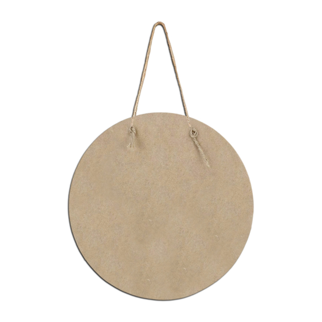 Sublimation MDF Round Door Hanging Blank White Welcome Decoration with Strap Single-sided Heat Press Printable