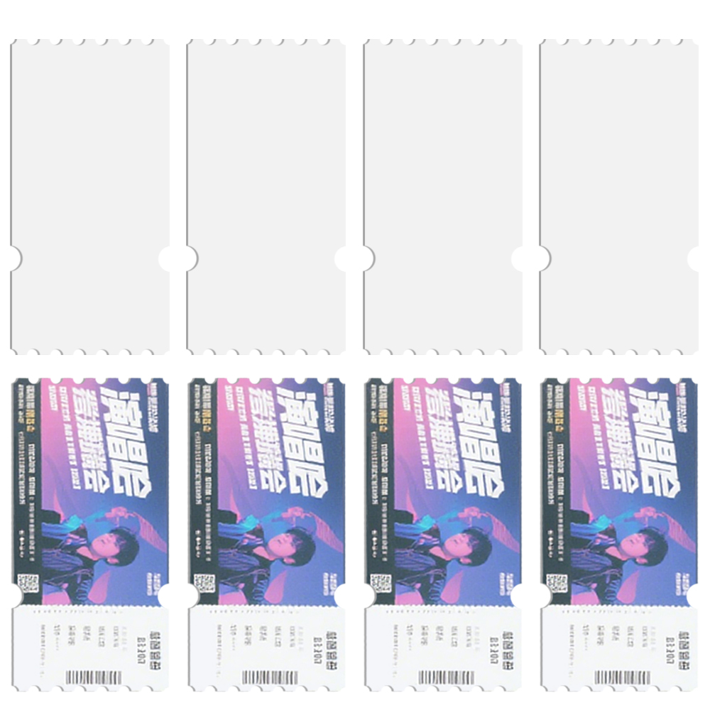 Sublimation Blank PET Concert Tickets Double-side Printing Soft Durable Waterproof Heat Press DIY Ticket