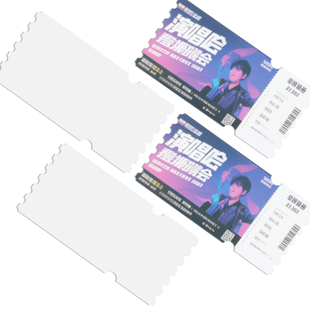 Sublimation Blank PET Concert Tickets Double-side Printing Soft Durable Waterproof Heat Press DIY Ticket