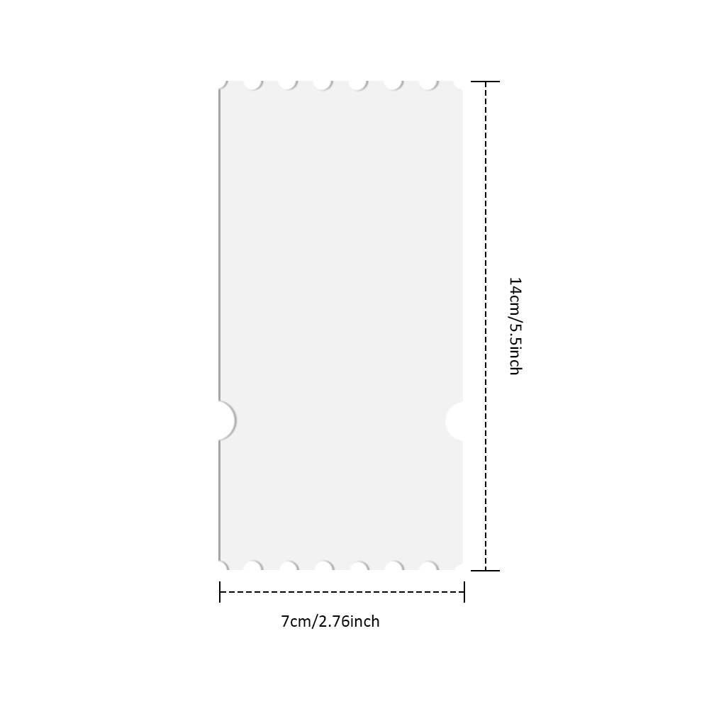 Sublimation Blank PET Concert Tickets Double-side Printing Soft Durable Waterproof Heat Press DIY Ticket