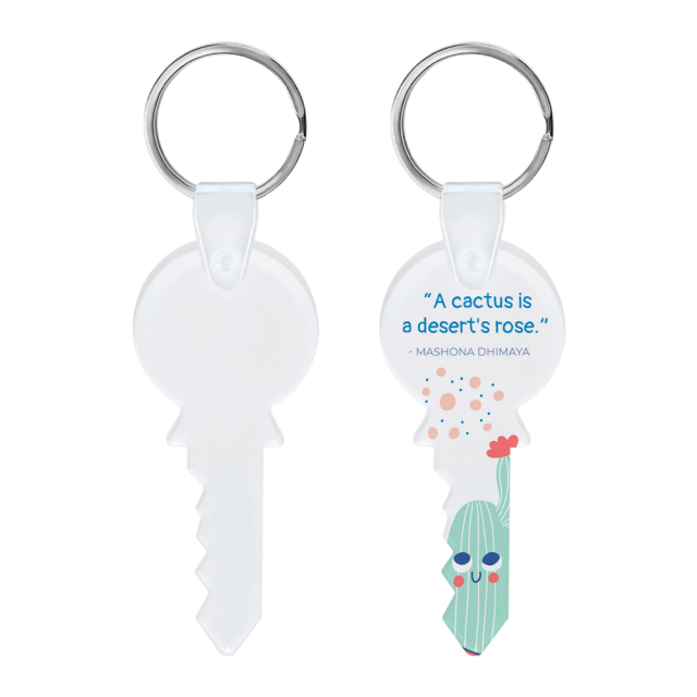 Sublimation Acrylic Keychain Customizable Heat Press Keyring Blank for Single-Sided Creative Printing - Bulk Orders
