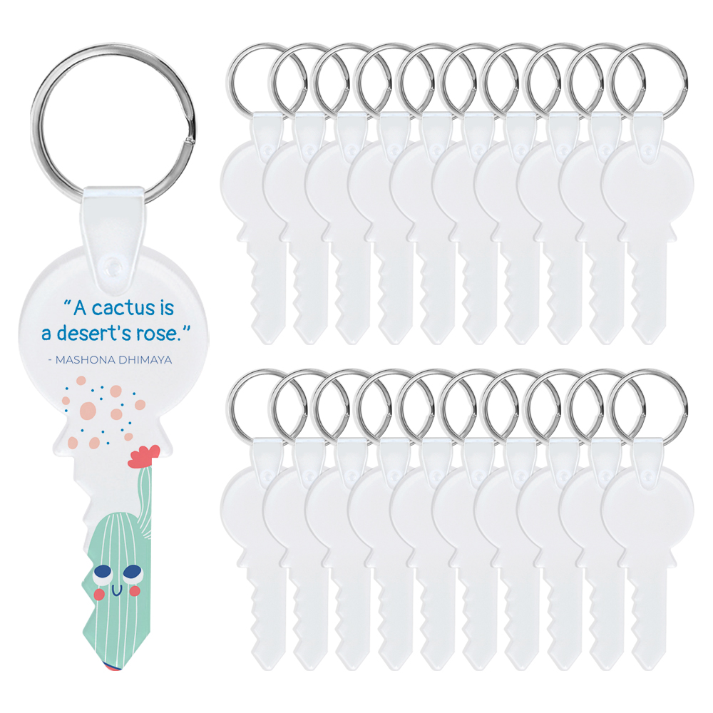 Sublimation Acrylic Keychain Customizable Heat Press Keyring Blank for Single-Sided Creative Printing - Bulk Orders