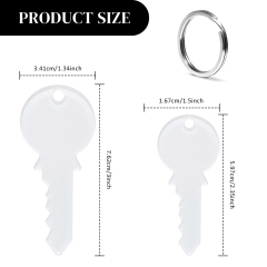 Sublimation Acrylic Keychain Customizable Heat Press Keyring Blank for Single-Sided Creative Printing - Bulk Orders