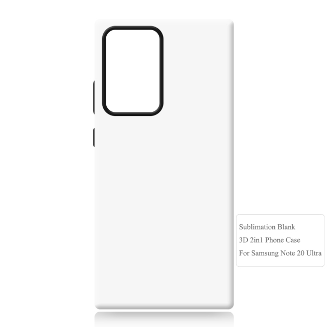 Sublimation 3D 2in1 Film Phone Case Customized DIY Cell Phone Cover for Samsung Note 20 Ultra