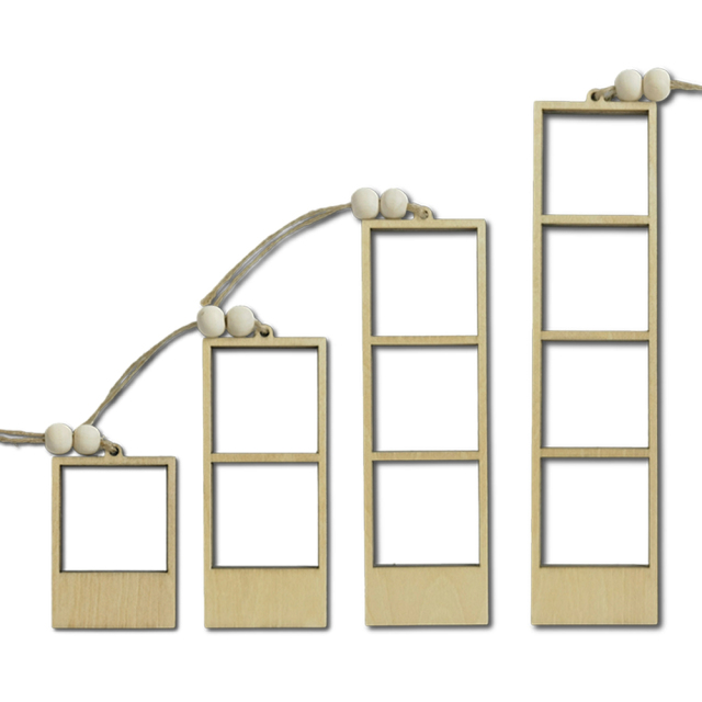 Sublimation Blank Wood Hanging Photo Frame Custom Home Decoration Painting Blanks Photo Frame