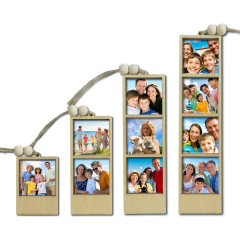 Sublimation Blank Wood Hanging Photo Frame Custom Home Decoration Painting Blanks Photo Frame