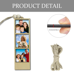 Sublimation Blank Wood Hanging Photo Frame Custom Home Decoration Painting Blanks Photo Frame