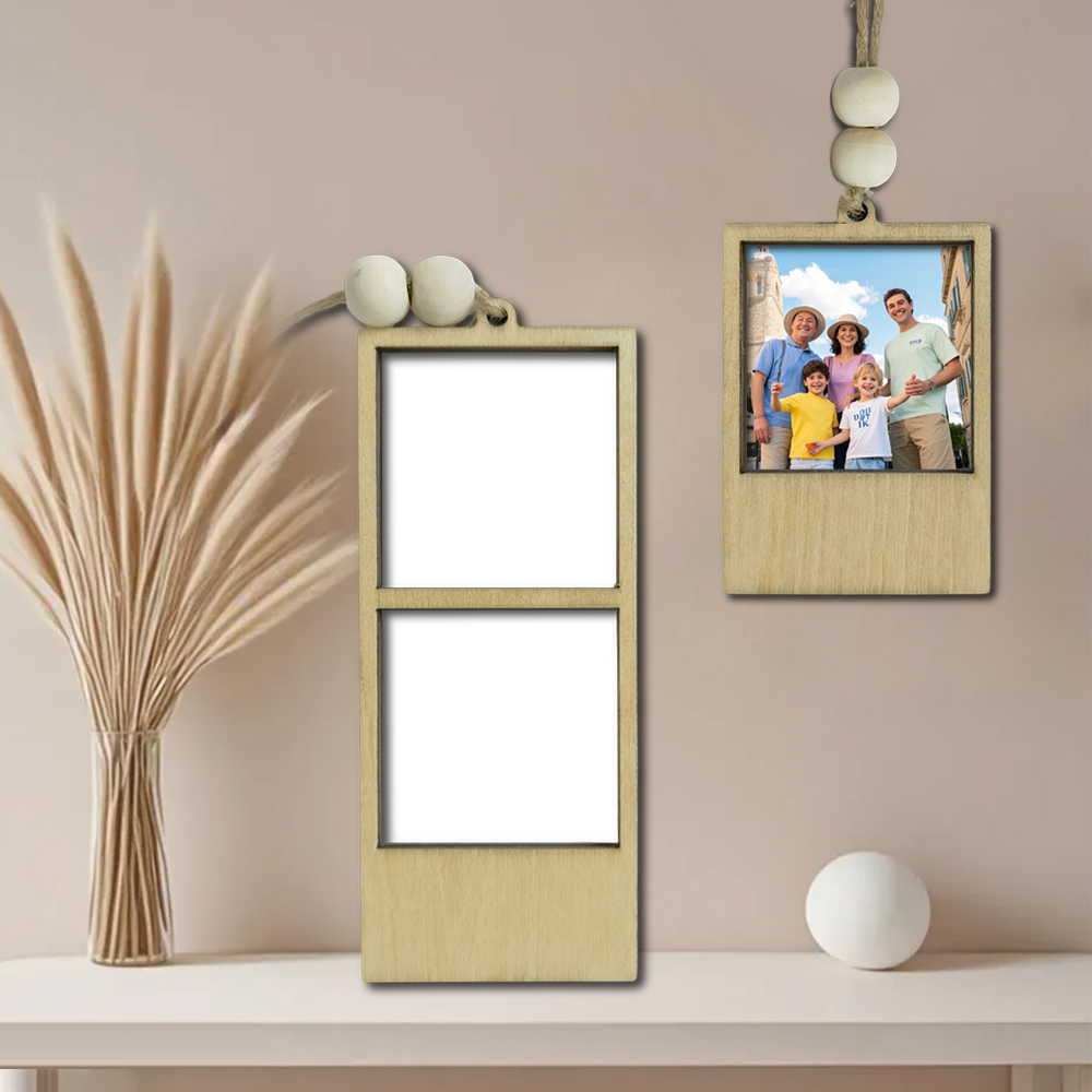 Sublimation Blank Wood Hanging Photo Frame Custom Home Decoration Painting Blanks Photo Frame