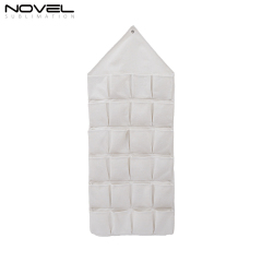 Sublimation Blank Calendar Material Wall-mounted Perforated Triangle Composite Thickened Cotton Linen Storage Bag Grocery Bag Hanging Bag