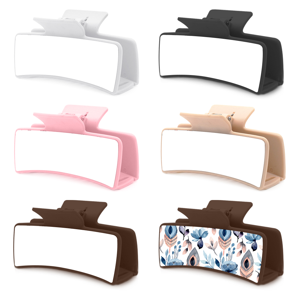 Sublimation Hairpin DIY Grab Clip with Aluminum Sheet Fashionable and Simple Trend Fashionable and Simple Trend Heat Transfer 5 Colors Small Gift for Girls and Women